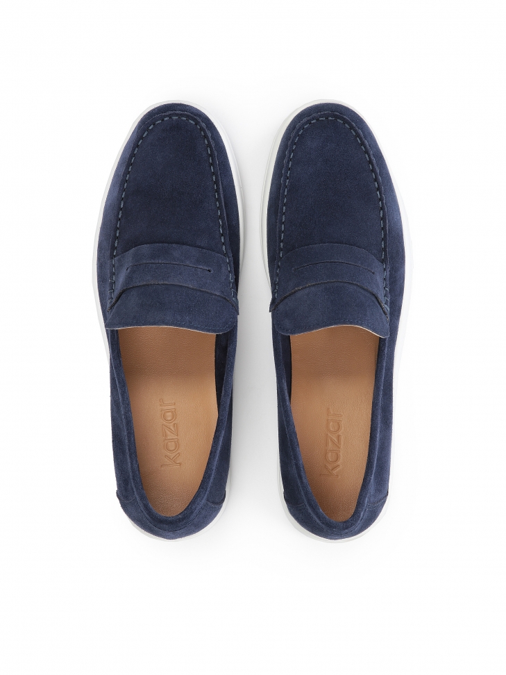 Granatowe sneakersy męskie slip on