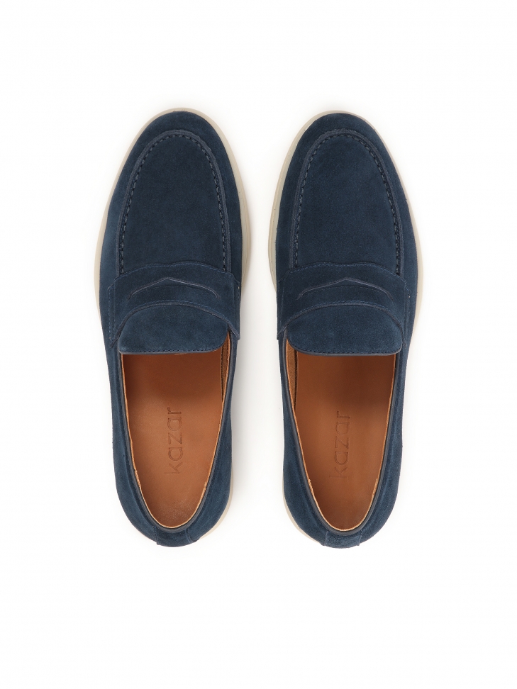 Granatowe wsuwane półbuty w stylu casual