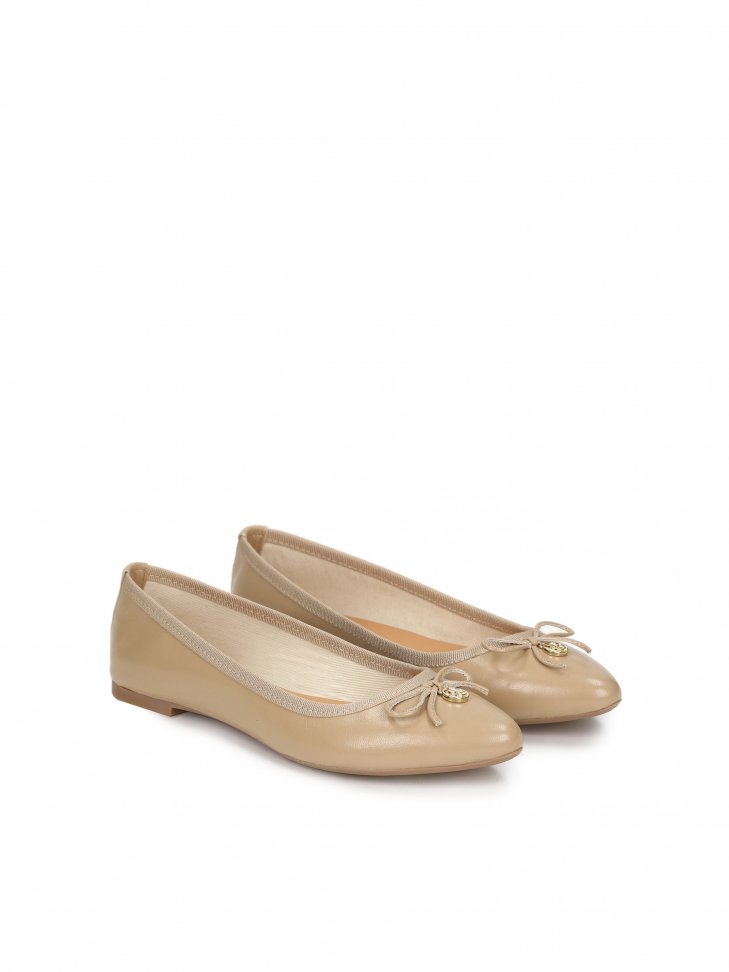 Beżowe baleriny damskie