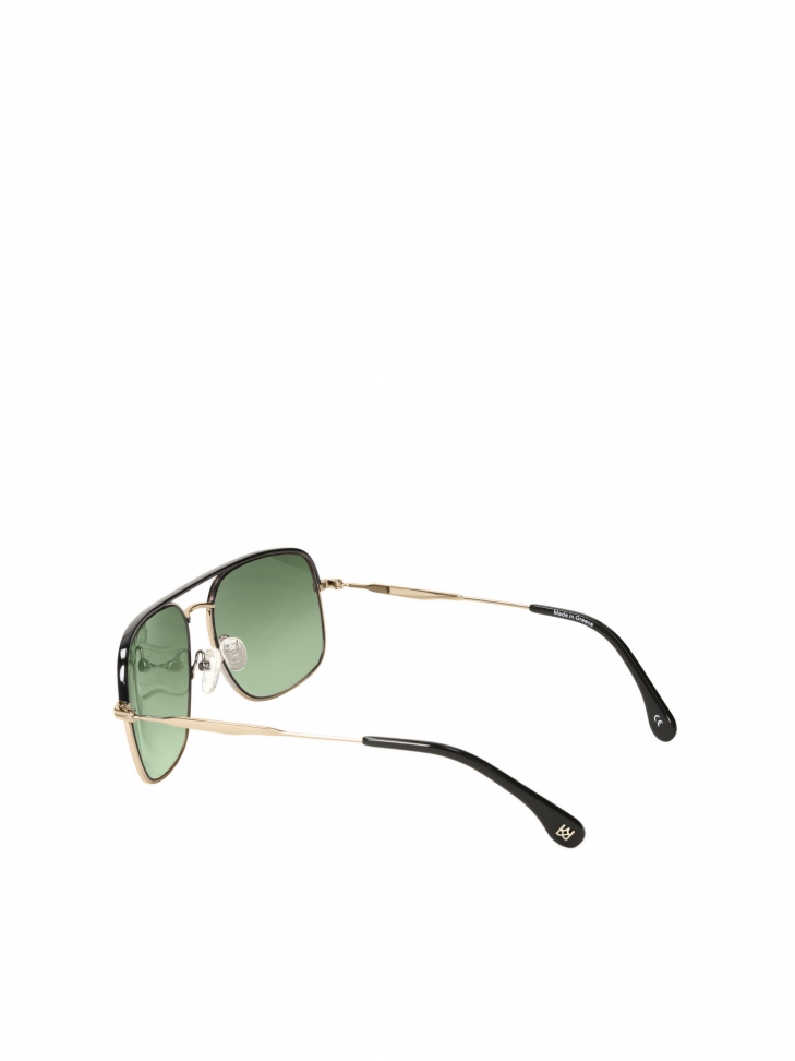 Brązowo-ote okulary przeciwsłoneczne