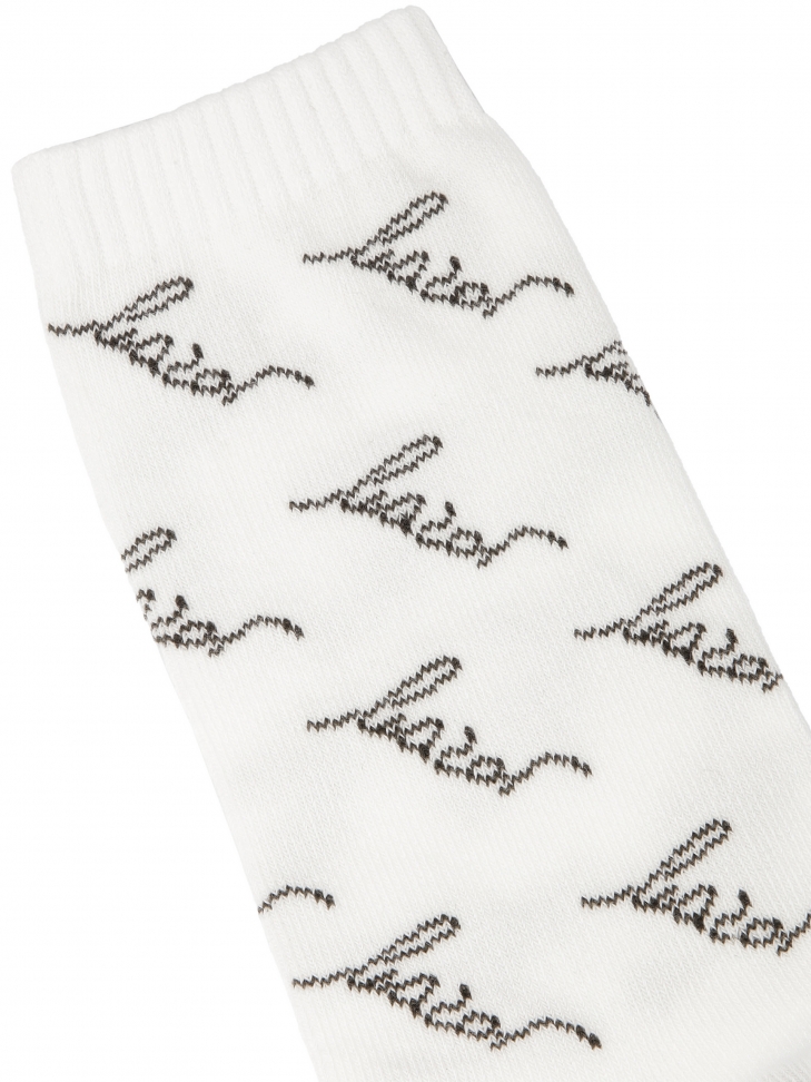 Białe skarpety w logotypy KAZAR