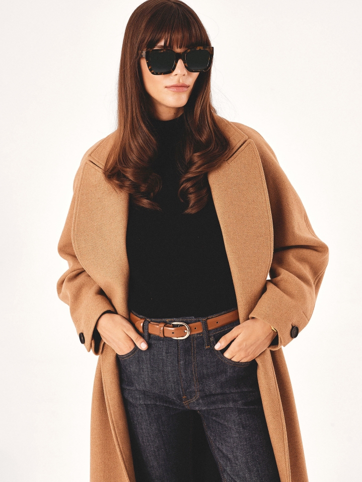 Klasyczny wąski pasek z gładkiej skóry