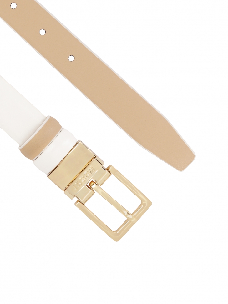 Skórzany wąski pasek dwustronny