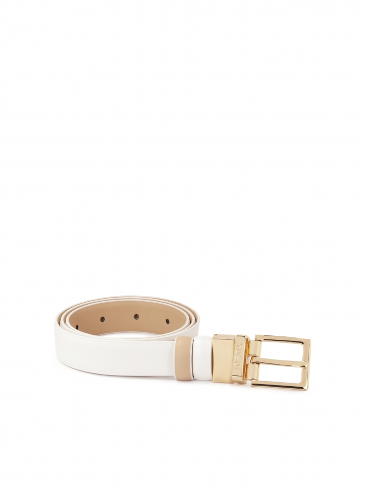 Skórzany wąski pasek dwustronny