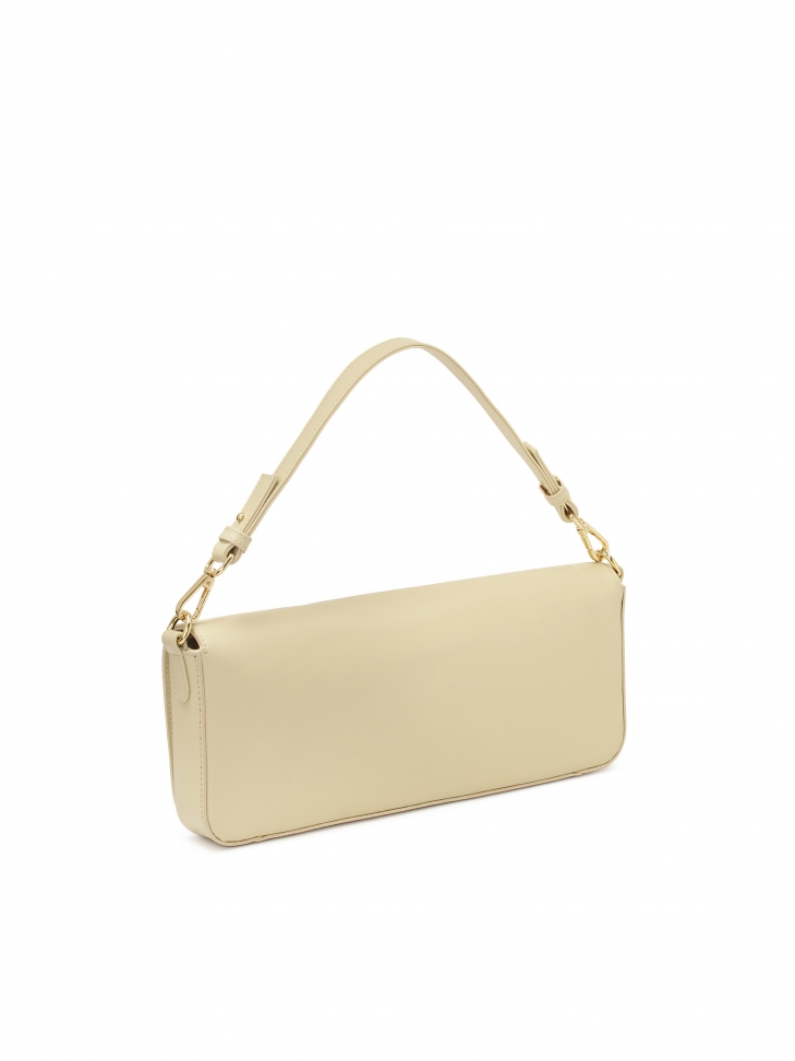 Jasna podłużna torebka z dwoma paskami