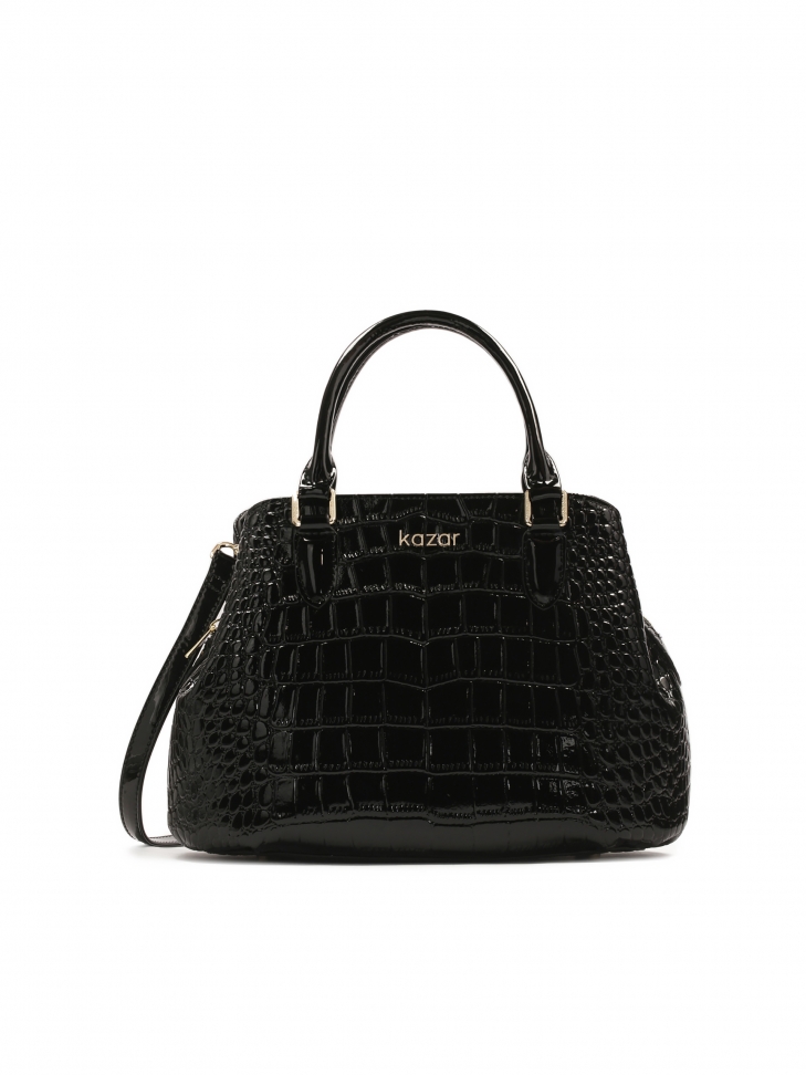 Elegancka sztywna torebka z rączkami