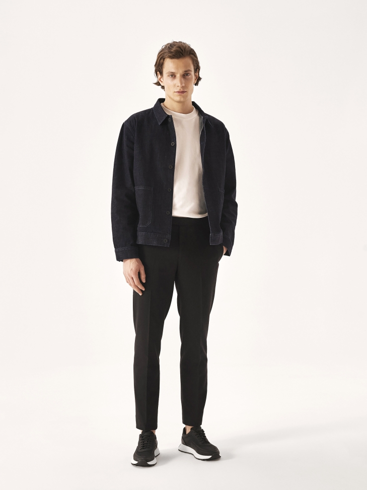 Czarne sneakersy męskie na wygodnej podeszwie