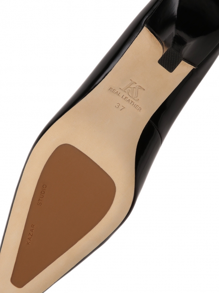 Czarne czółenka na smukłej szpilce