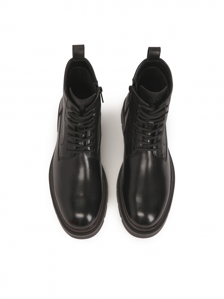 Klasyczne męskie trzewiki z sznurowaną cholewką