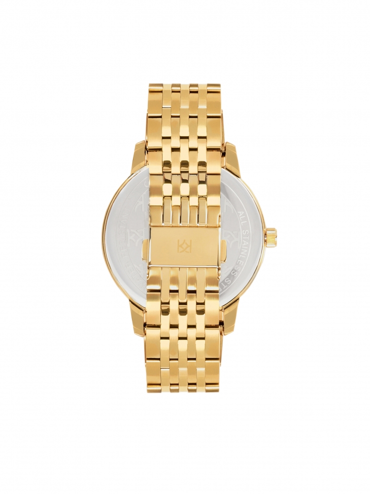 Zegarek damski ze otą bransoletą i minimalistyczną tarczą