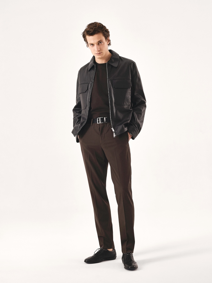 Przewiewne skórzane półbuty męskie