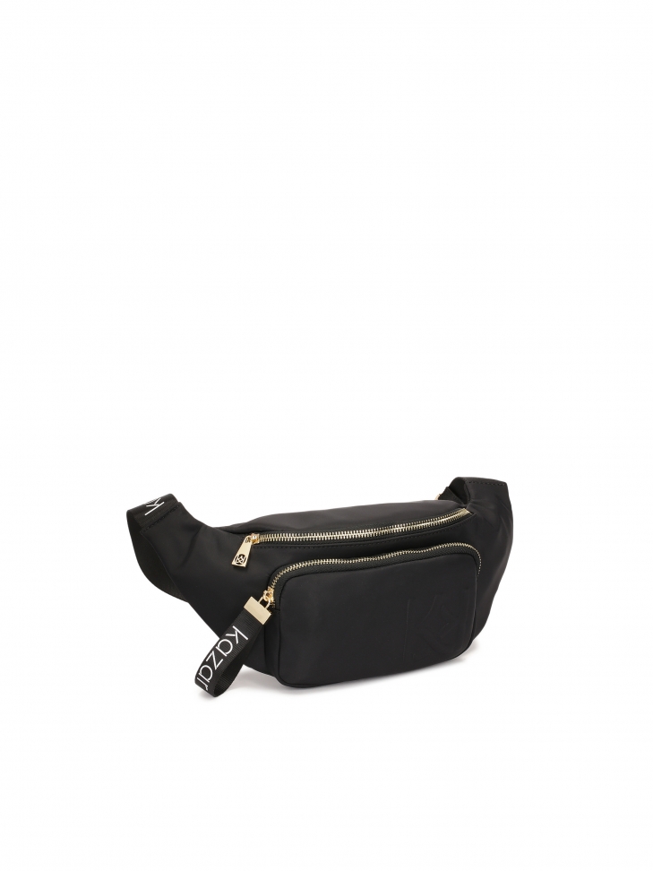 Tekstylna nerka z recyklingu w czarnym kolorze