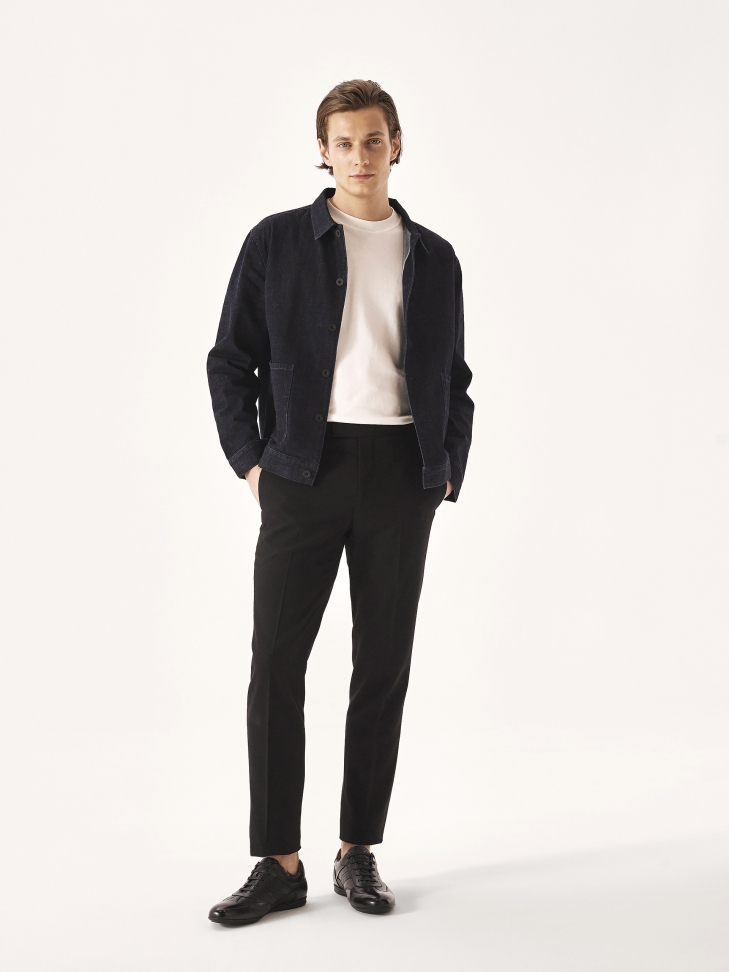 Casualowe półbuty męskie w czarnym kolorze