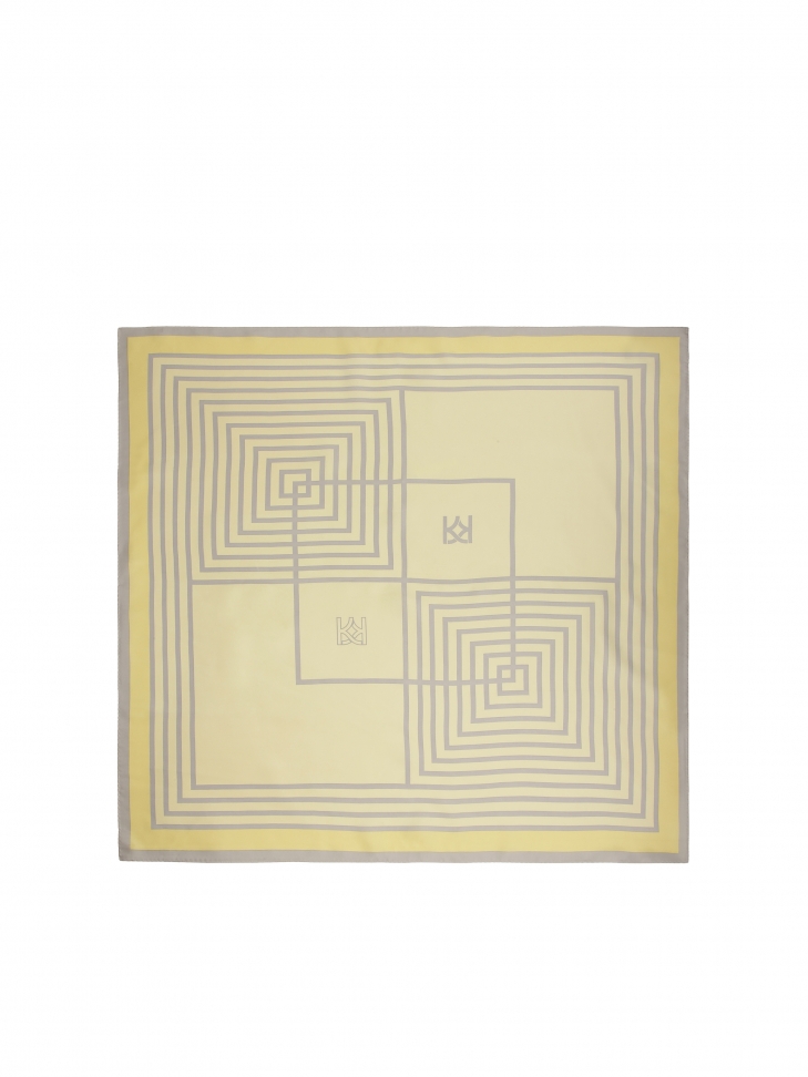 Żółta apaszka z jedwabiu