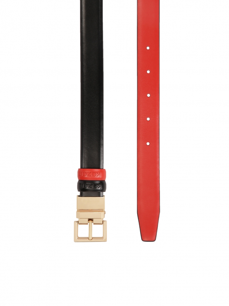 Czarno-czerwony dwustronny pasek