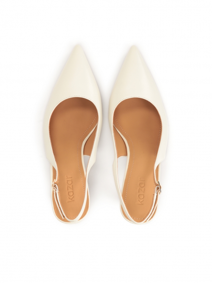 Eleganckie czółenka na niskim obcasie z kolekcji ślubnej