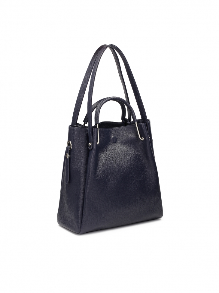 Granatowa torebka ze sztywnymi rączkami