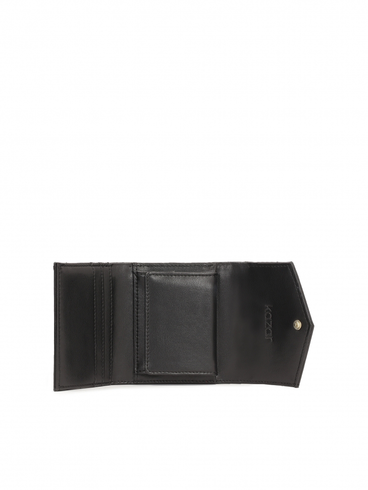 Mały pikowany portfel z dużym monogramem