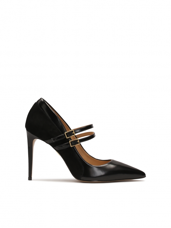 Czarne czółenka typu Mary Jane