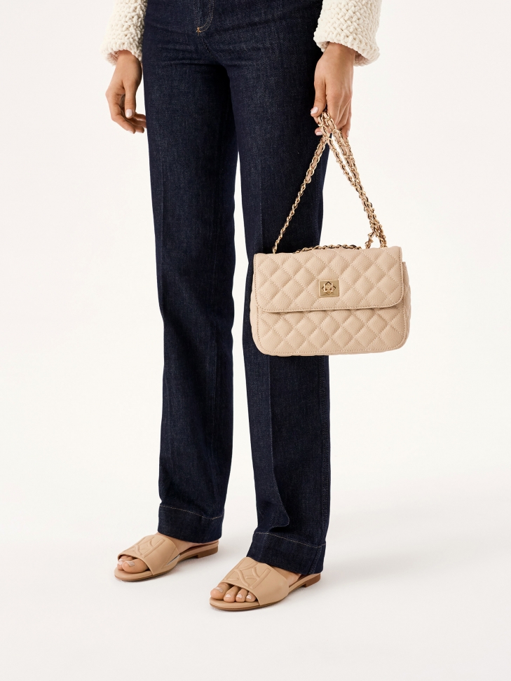 Pikowana torebka z miękkiej skóry