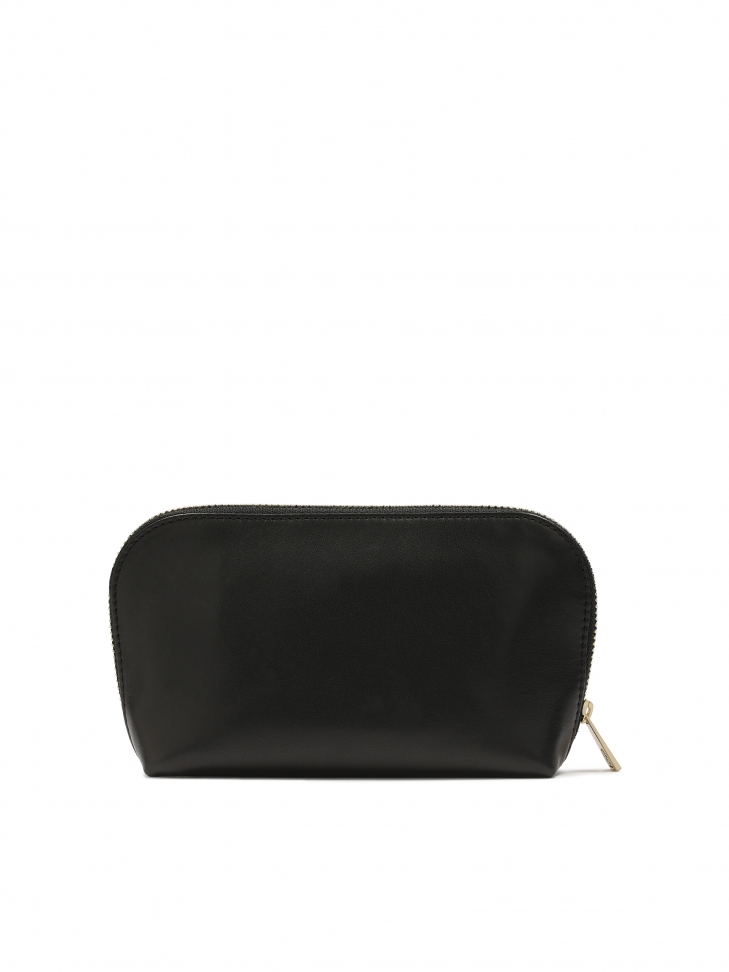 Skórzana kosmetyczka na zamek z monogramem KAZAR