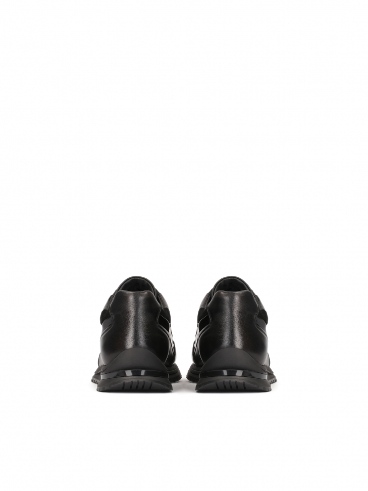 Czarne sneakersy męskie z łączonych materiałów