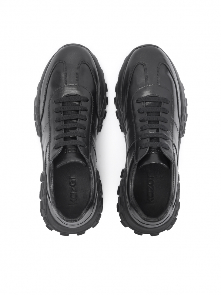 Modne skórzane sneakersy męskie z licowej skóry