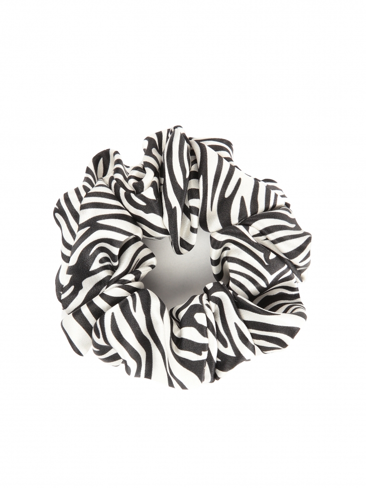 Satynowe scrunchie w zebrę