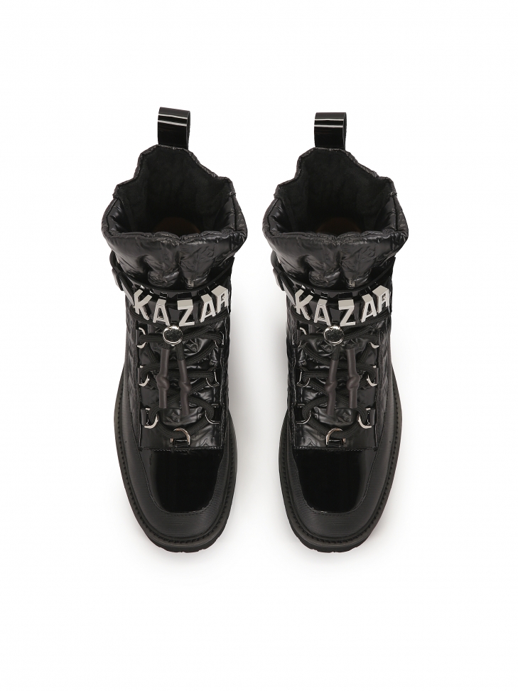 Nowoczesne trzewiki damskie z szeroką cholewką