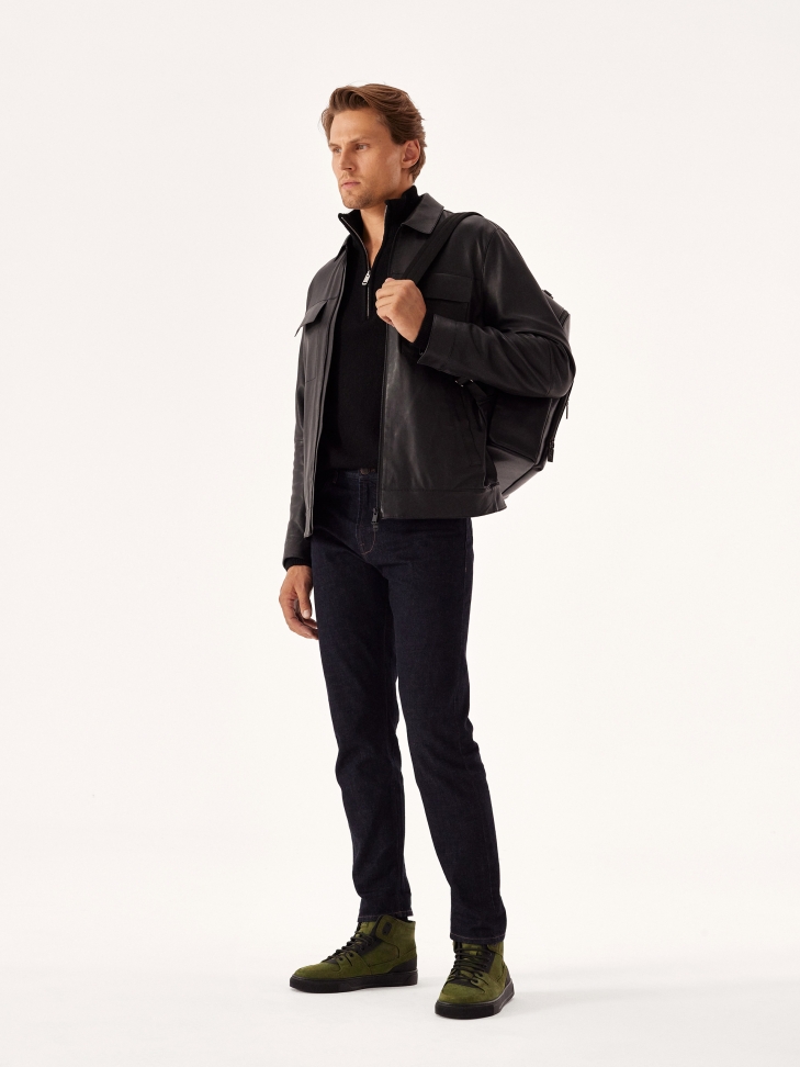 Zielone sneakersy męskie z zamszu