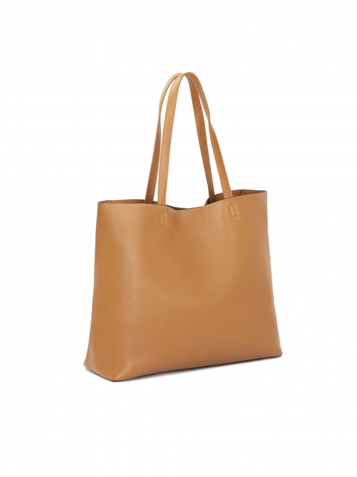 Duża jasnobrązowa torebka na ramię