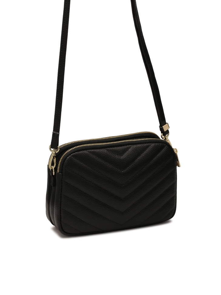 Czarna uniwersalna torebka na pasku