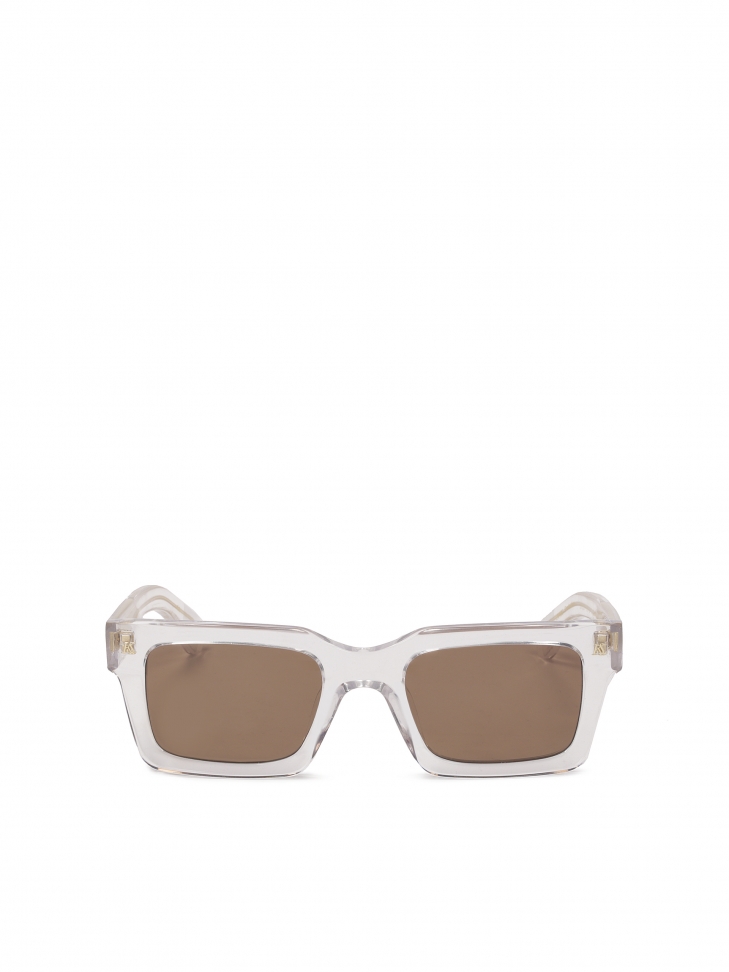 Transparentne męskie okulary z powłoką antyrefleksyjną