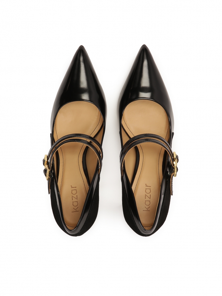 Czarne czółenka typu Mary Jane