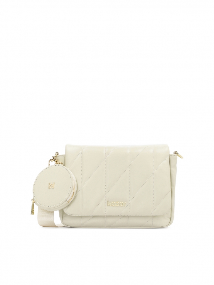 Mała torebka z tekstylnym paskiem i portmonetką