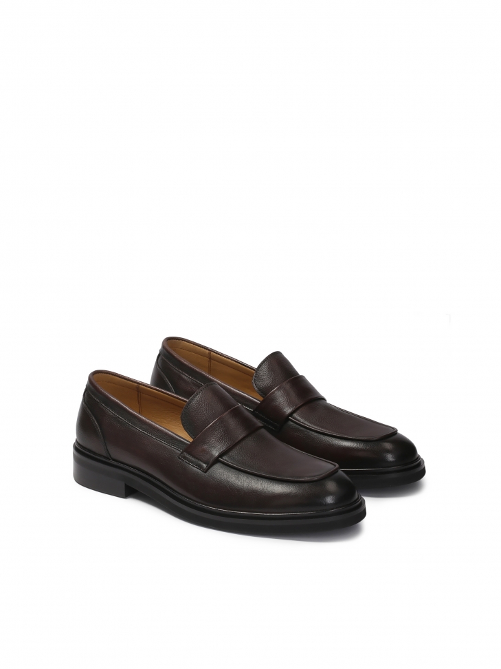 Brązowe loafersy z naturalnej skóry