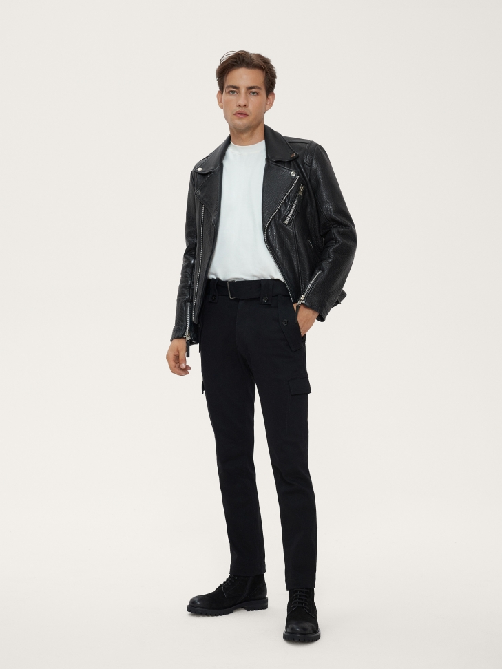 Czarne trzewiki męskie za kostkę z nubuku