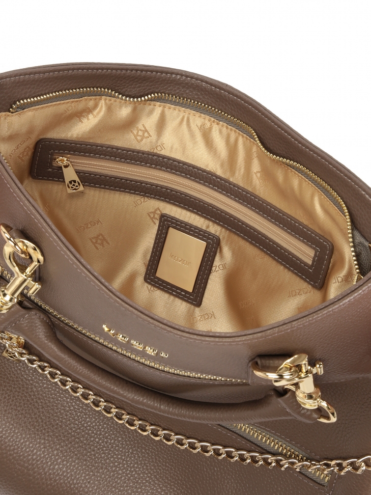 Torebka ze skóry licowej z odpinanym paskiem