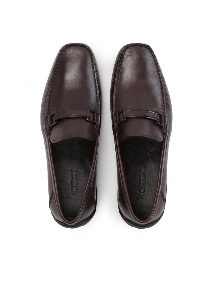 Brązowe mokasyny na ciekawej podeszwie