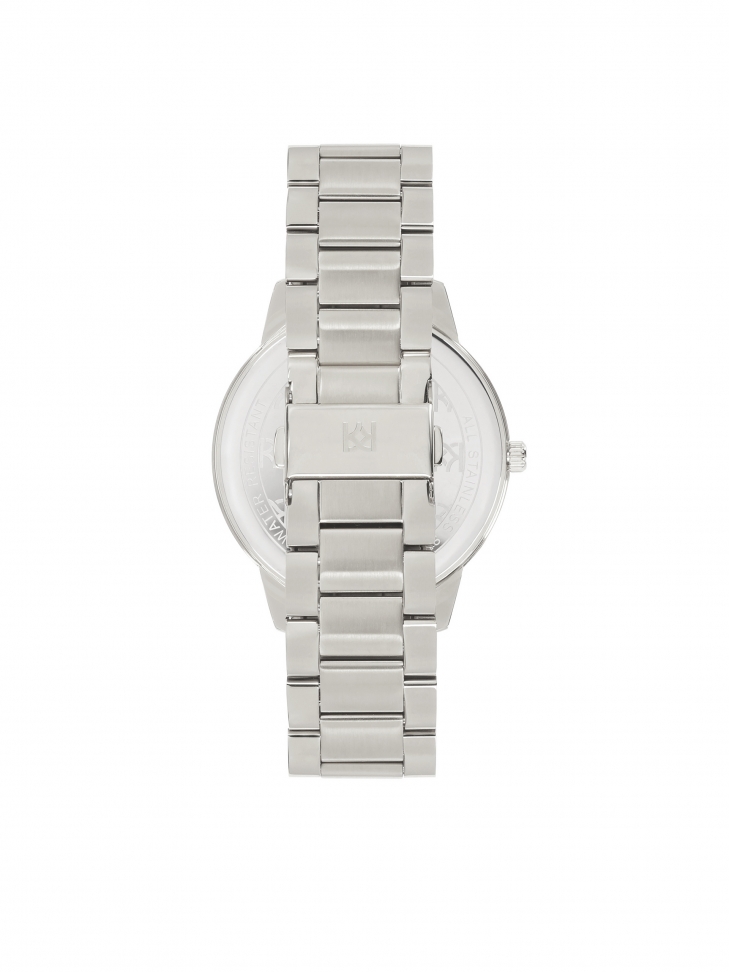 Minimalistyczny srebrny zegarek na bransolecie