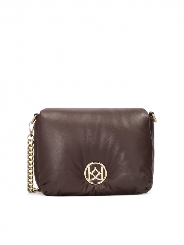 Miękka skórzana torebka na łańcuchu