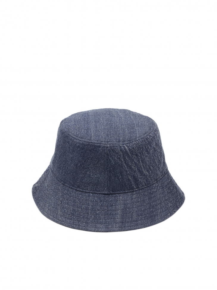 Niebieski kapelusz bucket z tkaniny typu denim
