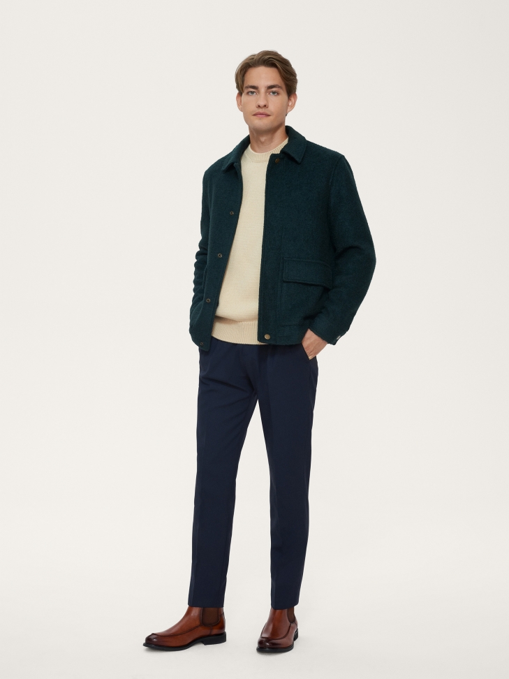 Skórzane sztyblety męskie ze zdobionym przodem