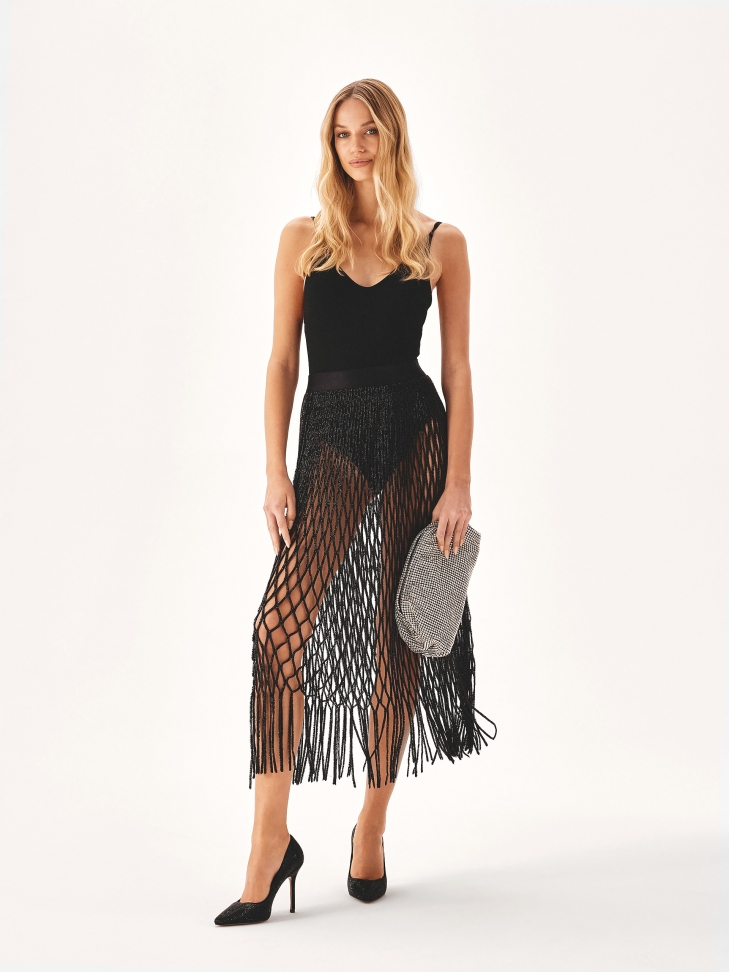 Srebrna torebka wieczorowa z cyrkoniami