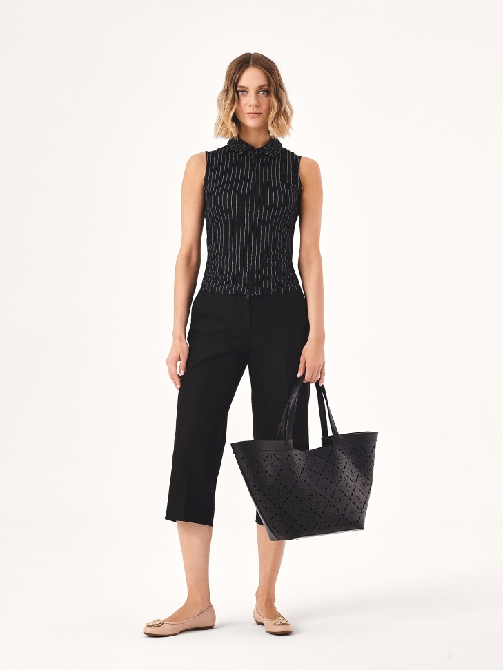 Skórzane baleriny w pastelowym kolorze