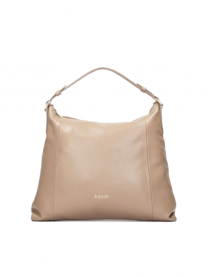 Torebka na ramię z licowej skóry