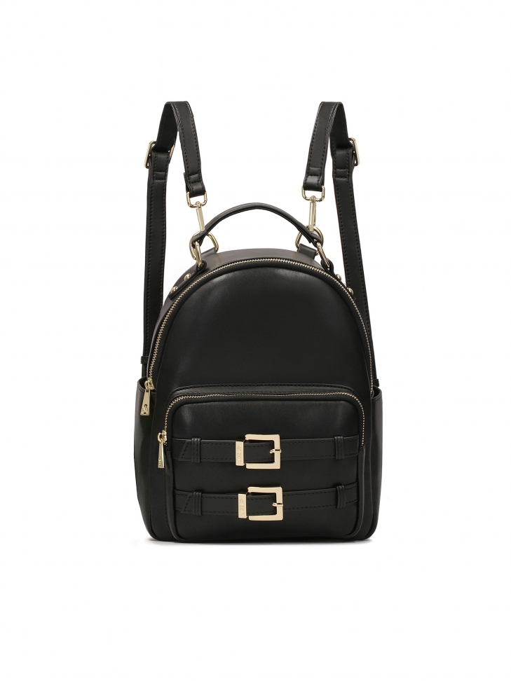 Czary skórzany plecak zdobiony sprzączkami