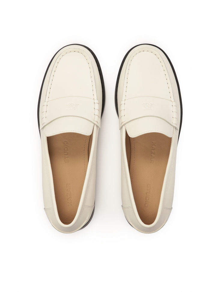 Wsuwane skórzane półbuty na komfortowej podeszwie