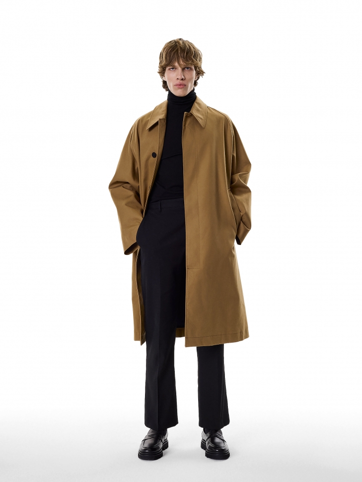 Czarne skórzane loafersy męskie na karbowanej podeszwie