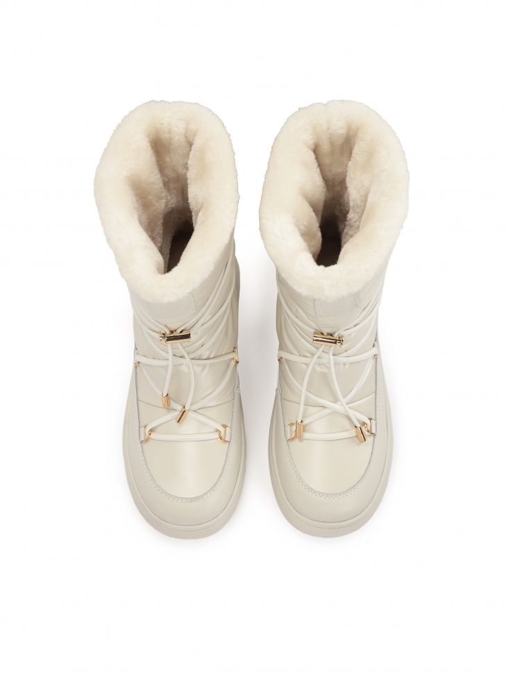 Sznurowane śniegowce damskie